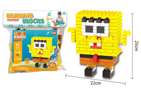 SpongeBob Large Particle Building Blocks Toys Educational Building Blocks Toys (166PCS)