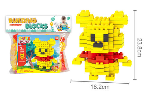 Winnie Pooh Large Particle Building Blocks Toys Educational Building Blocks Toys (106PCS)