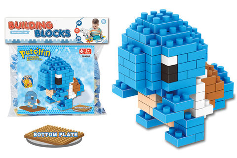 Pokemon-Jenny Turtle Large Particle Building Block Toy Educational Building Block Toy (132PCS)
