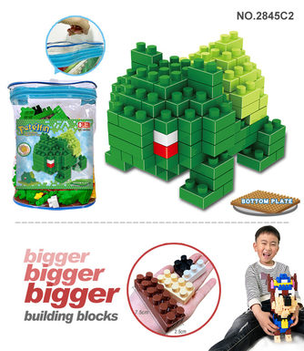 Pet elf-frog seed big particle building block toy puzzle building block toy (131PCS)