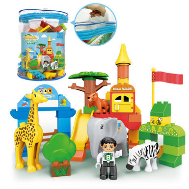 The zoo is compatible with Lego granule building block toys (62PCS)