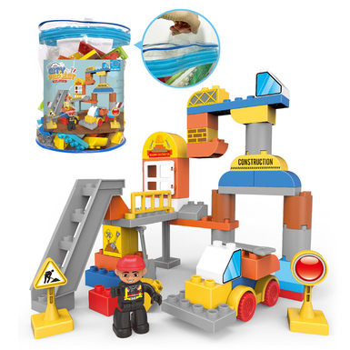 The construction engineering team is compatible with Lego granule building block toys (53PCS)