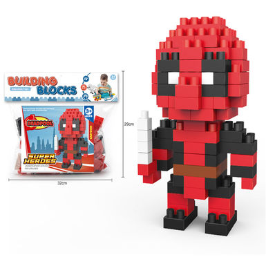 Superhero-Deadpool Big Particle Building Block Toy Educational Building Block Toy (118PCS)