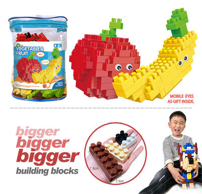 Apple + banana big granule building block toys educational building block toys (139PCS)