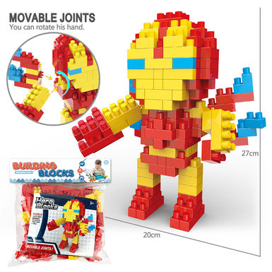 Iron Man big particle building block toy educational building block toy (181PCS)