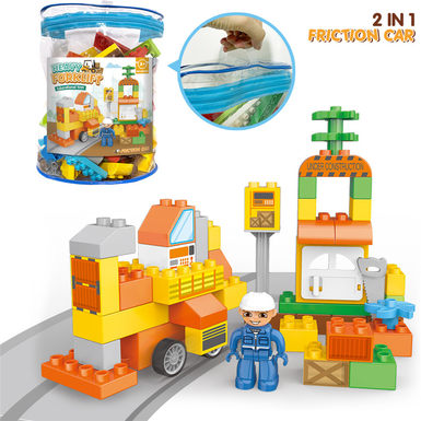Forklift (inertia car) compatible with Lego building toys educational building block toys (50PCS)