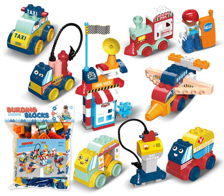 Change-Changing Car Alliance is compatible with Lego large particle building blocks toys, educational building blocks toys (152PCS)