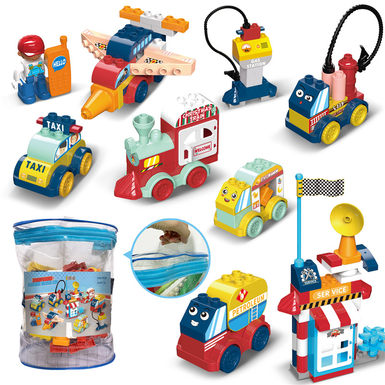 The Variety Automobile Alliance is compatible with Lego granule building block toys and educational building block toys (148PCS)