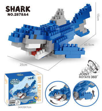 Shark Large Particle Building Blocks Toys Educational Building Blocks Toys (158PCS)