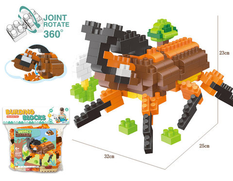 Insect Series Unicorn Large Particle Building Blocks Toys Educational Building Blocks Toys (203PCS)