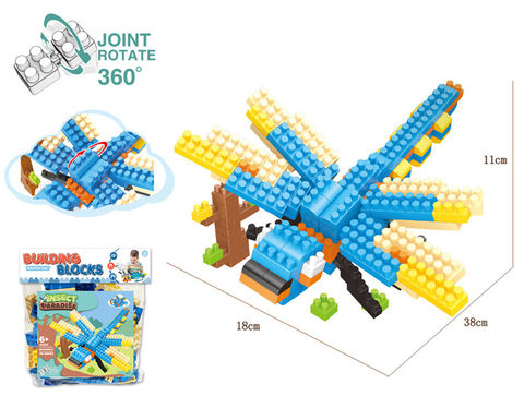 Insect series dragonfly large particle building block toys educational building block toys (172PCS)