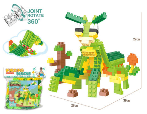 Insect series mantis large particle building block toys educational building block toys (211PCS)