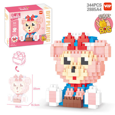 DIY Shirley Mei big particle puzzle building block toy (344PCS)