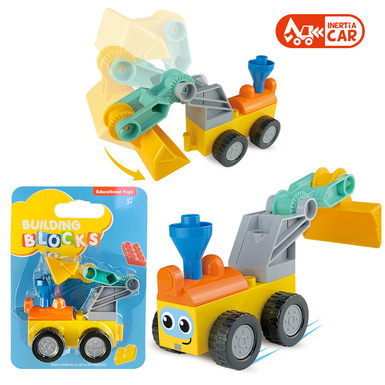 Inertia bulldozer is compatible with Lego big particle building block toys, educational building block toys