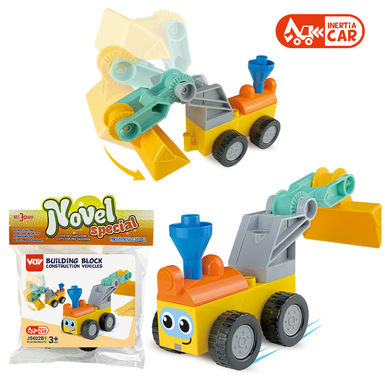 Inertia bulldozer is compatible with Lego big particle building block toys, educational building block toys