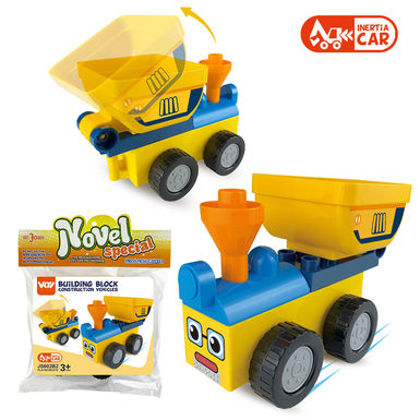 Inertial earth mover compatible with Lego large particle building blocks toys Educational building blocks toys