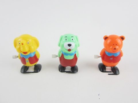 Three walking animal chain toys