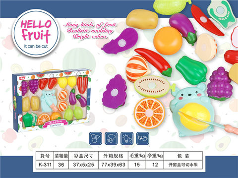 Qiexie fruit tableware house toys