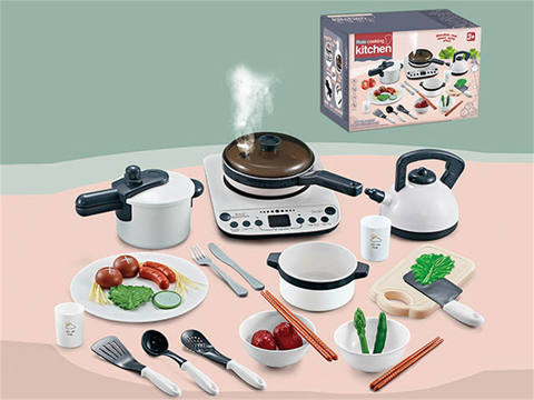 Spray induction cooker kitchenware 29-piece set white