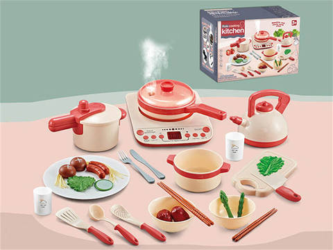 Spray induction cooker kitchenware 29-piece set red