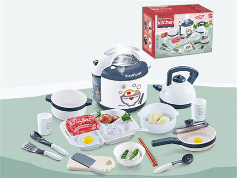 Spray electric rice cooker kitchenware 30-piece set (white)