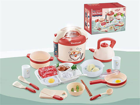 Spray electric rice cooker kitchenware 30-piece set (red)