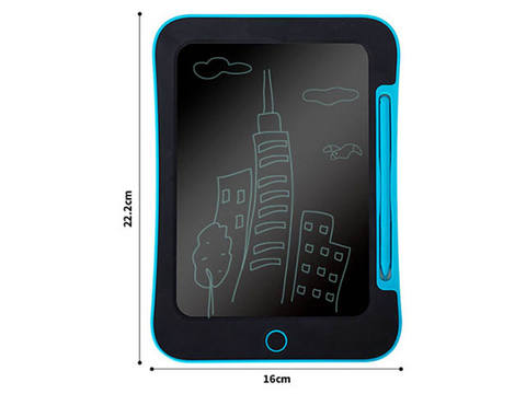 Blue 8.5-inch LCD monochrome drawing board