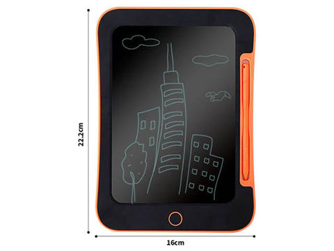 Orange 8.5-inch LCD monochrome drawing board