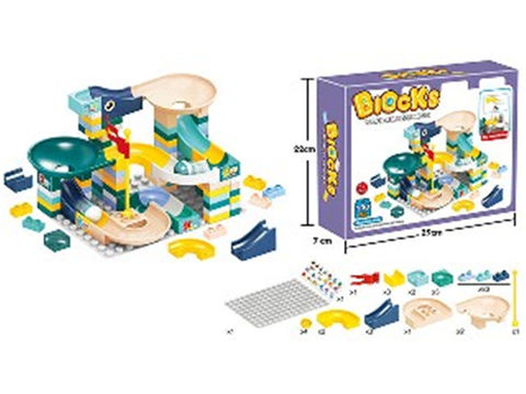 Variable slideway ball building blocks (100PCS) Morandi color