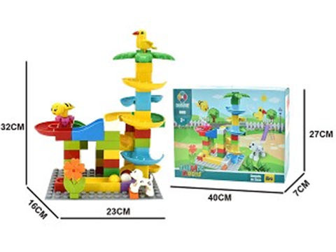 DIY building block variable slideway 65PCS (including bottom plate)