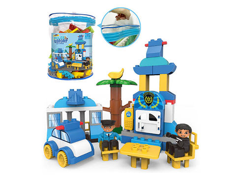 Small town police are compatible with Lego granule building blocks (56PCS)