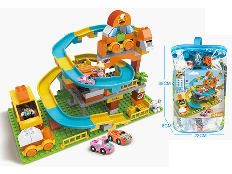 Urban track compatible Lego granule Building blocks (114PCS)
