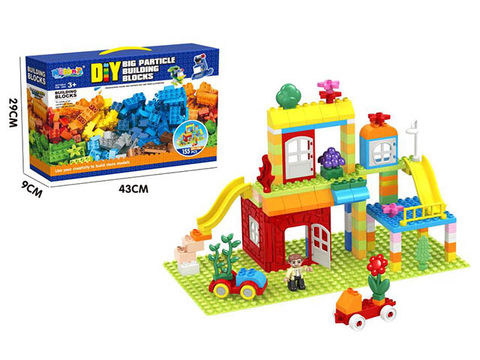 Amusement park building block 155PCS+ bottom plate (1 piece with 16*32 holes)