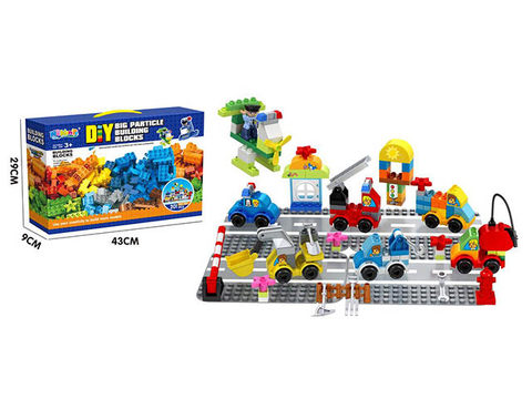 Change-changing car building blocks 201PCS+ bottom plate (4 road bottom plates)