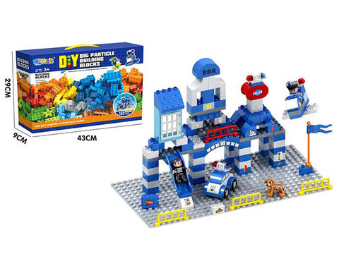 Police Station Building Blocks 152PCS+ Base Plate (2 pieces of 16*16 Base Plate)