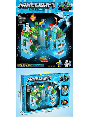 My World-Lighted underwater City scene Building Block set (368 PCS)