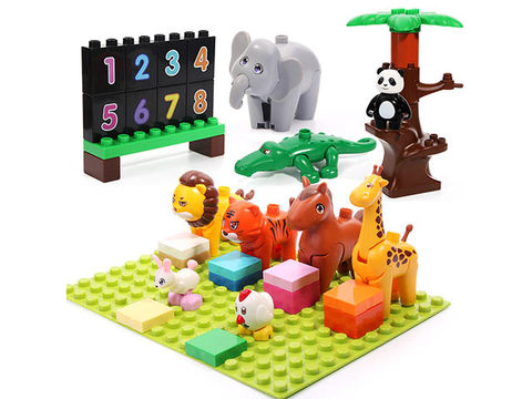 Large Particle Building Blocks-Animal Classroom