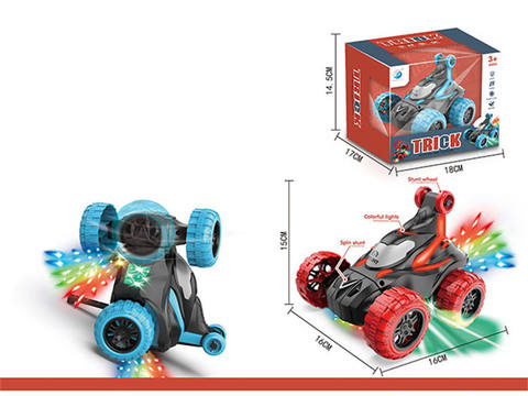 Electric tipping tank lighting stunt function vehicle (mixed red and blue)