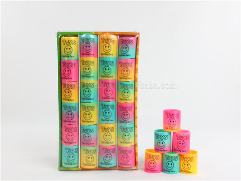 24 English smiling faces, rainbow circles, educational toys, novelty toys