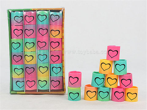 24 heart-shaped rainbow circles educational toys novelty toys
