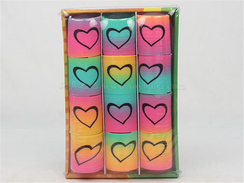12 heart-shaped rainbow circles educational toys novelty toys