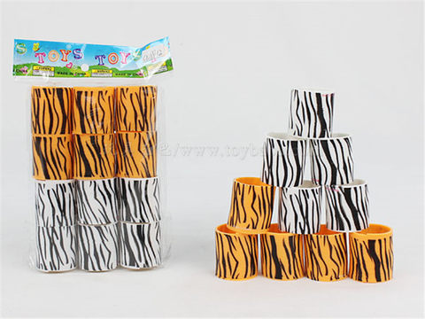 12 animals tattooed with rainbow circles, educational toys, novelty toys.
