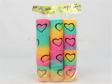 12 heart-shaped rainbow circles educational toys novelty toys