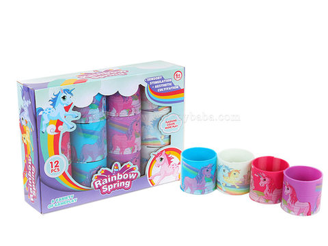 12 unicorns, rainbow circles, educational toys, novelty toys.