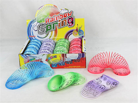 4 color gradual change printing the whole circle smiley face rainbow circle educational toys novelty toys