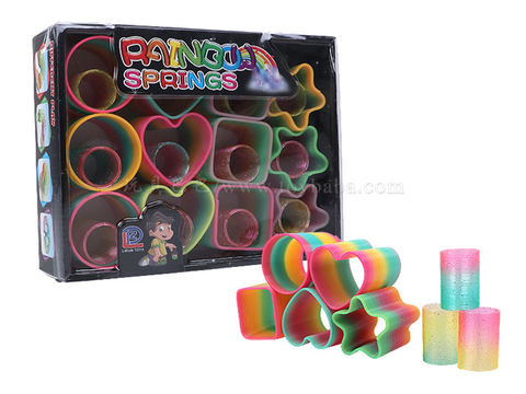 Medium odd shape + round mixed rainbow circle educational toys novelty toys (gold powder 3.3mm 4.7)