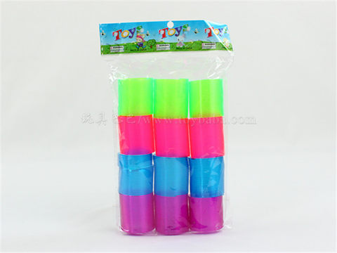 12 four-color transparent round rainbow circle educational toys
