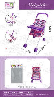 (Purple) Baby stroller + dining board