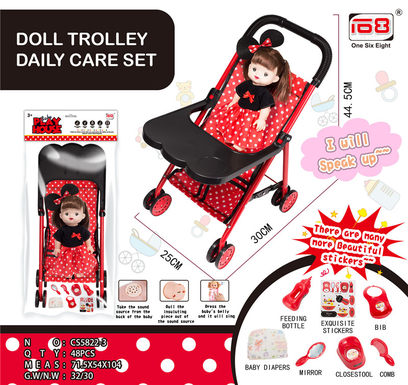 Baby table trolley + doll IC