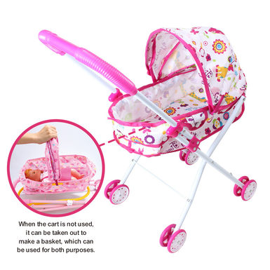 Two-in-one stroller + hand basket (iron)